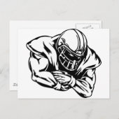 フットボール選手 ポストカード (正面/裏面)