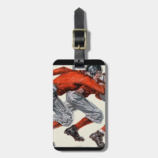 フットボール選手 ラゲッジタグ (正面縦)
