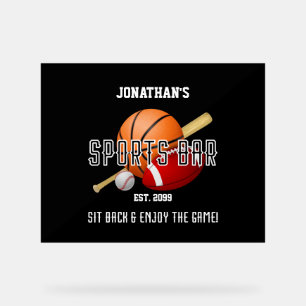 フットボール野球バスケットボールスポーツバー アクリルサイン