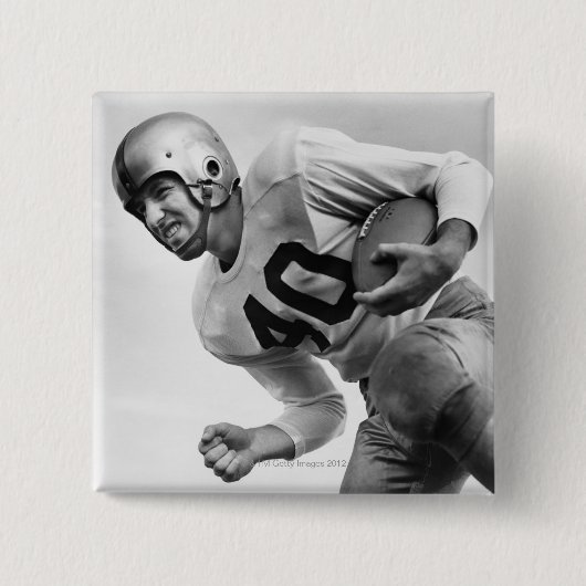 フットボール3を遊んでいる人 缶バッジ (正面)