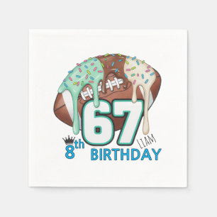 フットボール アイスクリーム 溶ける 6 7歳 男の子 8歳の誕生日 スタンダードカクテルナプキン