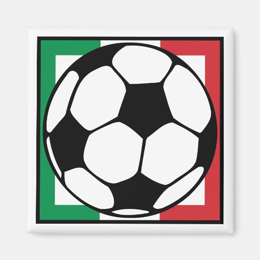 フットボール イタリア スクエア マグネット (正面)