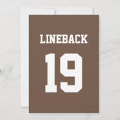 フットボール ウェディング 招待状 (裏面)