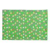 フットボール、オレンジシャストライプのツ、ファン 枕カバー (裏面)