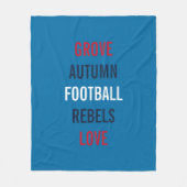 フットボール オータム ブリーズ テールゲート シャワー パーティー あたたかい フリースブランケット (正面)