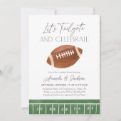 フットボール カップルシャワー 招待状 (正面)