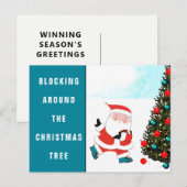 フットボール クリスマスカード シーズンポストカード (正面/裏面)