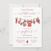 フットボール　クリスマスライン　バースデー　パーティー　招待状 招待状 (正面)