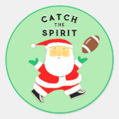 フットボール クリスマス ラウンドシール (正面)