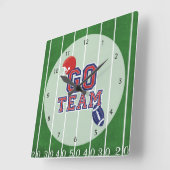フットボール スクエア壁時計 (傾斜)