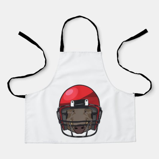 フットボール・スポーツでイノシシ エプロン (正面)