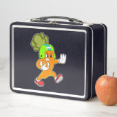 フットボール・スポーツのニンジン メタルランチボックス (インサイチュ)