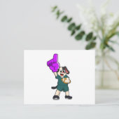 フットボール スポーツの犬 ポストカード (スタンド正面)