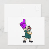 フットボール スポーツの犬 ポストカード (正面/裏面)