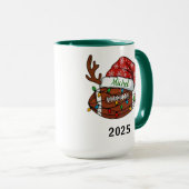 フットボール スポーツ クリスマス 2025 マグカップ | 名前入り (正面右)