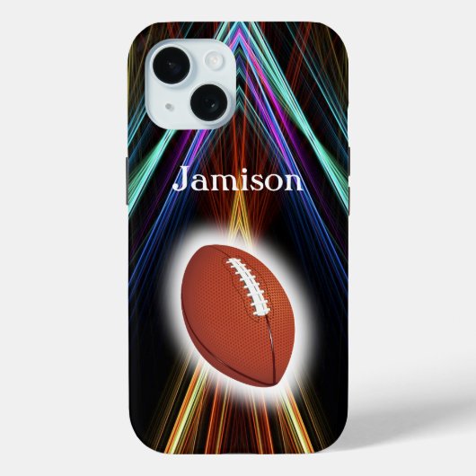 フットボール スポーツ 選手とボール 名前入れ Case-Mate iPhoneケース (裏面)