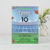 フットボール タッチダウン 誕生日 招待状 (スタンド正面)