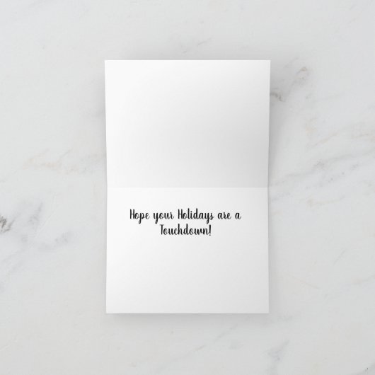 フットボール デザイン 折りたたみ式グリーティング カード (内部)