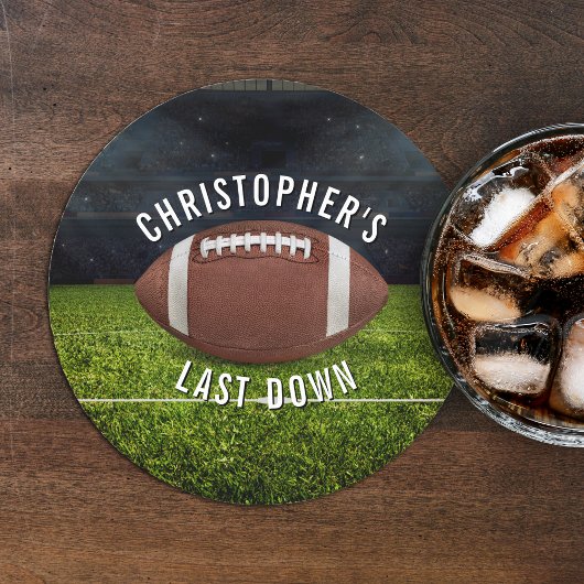 フットボール バチェラーパーティー ラストダウン ラウンドペーパーコースター