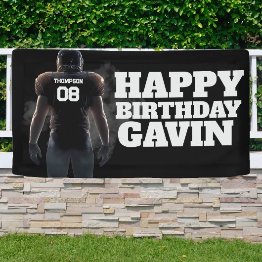 フットボール バースデー カスタム 室内 屋外 ビニール 横断幕