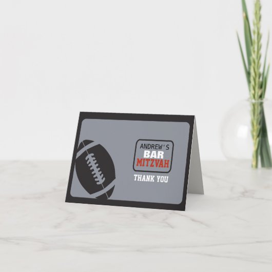 フットボール バー ミツバ祭 招待 感謝カード (正面)