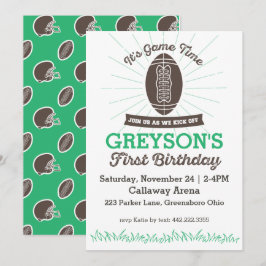 フットボール　ファーストバースデー　インビテーション 招待状