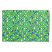 フットボール、ブルーシャツ、ファン 枕カバー (裏面)