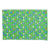 フットボール、ブルーシャツ、ファン 枕カバー (正面)