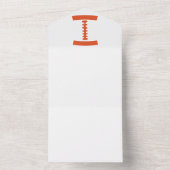 フットボール プリント コスチューム フットボール デー ラグビー ラバーズ オールインワン招待状 (内側)