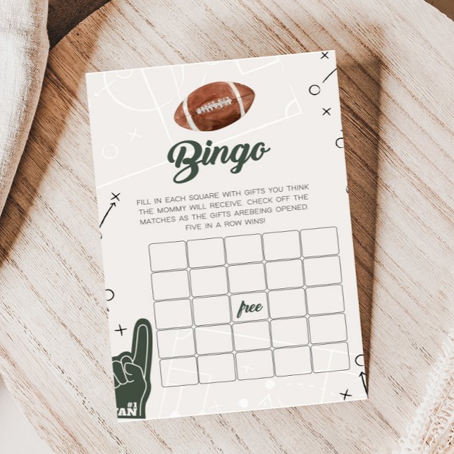 フットボール ベイビー シャワービンゴゲーム (Football Sports Baby Shower Bingo Game)