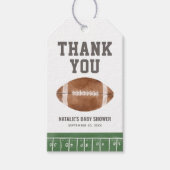 フットボール ベイビー シャワー ギフトタグ (正面)