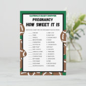 フットボール ベイビー シャワー ゲーム, サッカー - 編集可能な名前, 招待状 (スタンド正面)