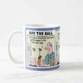フットボール・ボール・ボーイズのマネージャー・チーム・トーク コーヒーマグカップ (左)