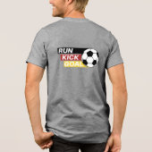 フットボール ラン キック & ゴール Tシャツ (裏面)