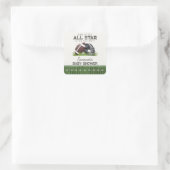 フットボール リトル オールスター タッチダウン ベイビー シャワー スクエアシール (バッグ)