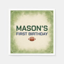 フットボール ルーキー 1歳の誕生日ペーパー
