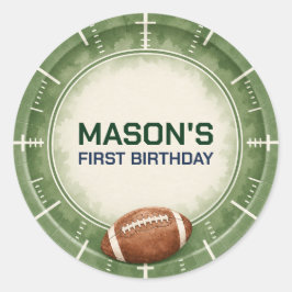 フットボール ルーキー 1歳の誕生日 ラウンドシール