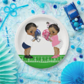 フットボール 性別発表 シャワー 紙皿 (パーティー)