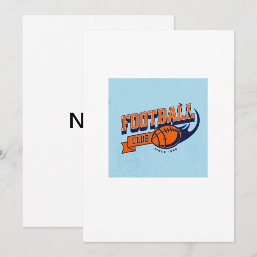 フットボール 招待状 (正面/裏面)
