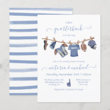 フットボール　服飾ラインのベビーシャワー