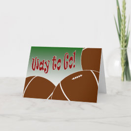 フットボール-行く方法! おめでとう! 素晴らしい! カード