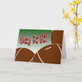 フットボール-行く方法! おめでとう! 素晴らしい! カード (黄色い花)