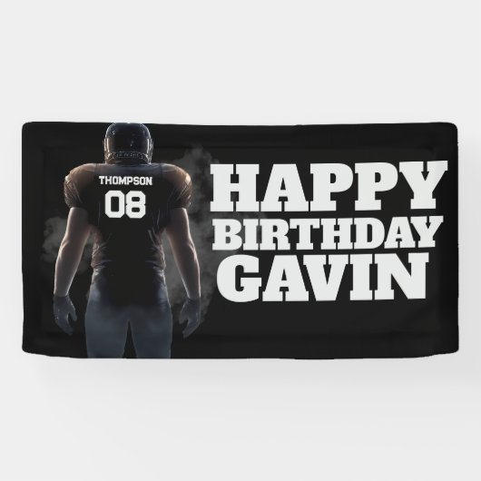 フットボール 誕生日 オーダーメイド 室内 屋外 ビニール 横断幕 (横)