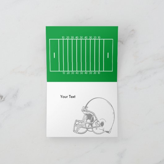 フットボール#1ハッピーファーザーズデイカード カード (内部)