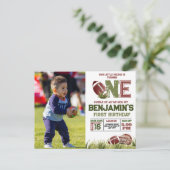 フットボール 1年目 誕生日 ポストカード (スタンド正面)