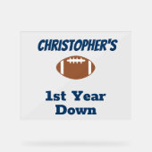 フットボール 1歳の誕生日 アクリルサイン (正面)