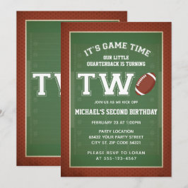 フットボール 2歳の誕生日パーティー 招待状