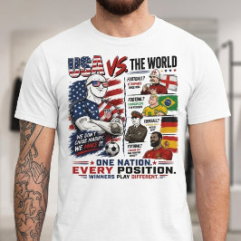 フットボール vs サッカー論争 USA vs 世界 Tシャツ