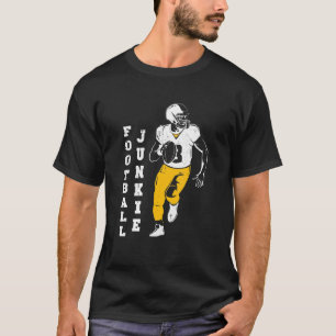 フットボールJunkieラインバックアーメンズサッカー Tシャツ