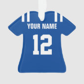 フットボー王室のルブルー&ホワイトジャージーオーナメント オーナメント (正面)